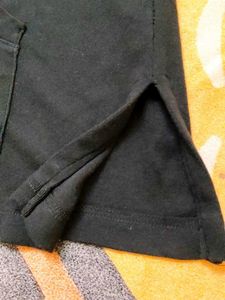 Black Graphic Tank Long Top