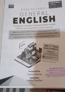 YASHPAL SHARMA GENERAL ENGLISH BOOK ( TOTALLY NEW)