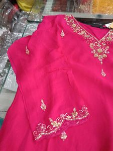 Pink Embroidered Kurta Set