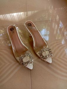 Rhinestone Clear Heels