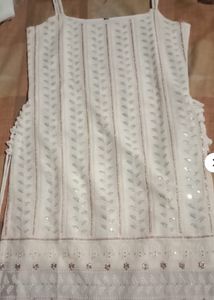 White Embroidered Sharara set