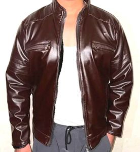 Men&#39;s Classy Brown Leather Jacket Unused