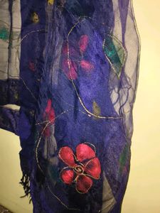Net Floral Dupatta