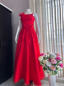 Red Organza Luxury Gown