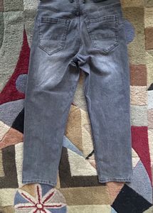 Grey Baggy Denim Jeans