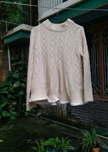 Cream Cable Knit Sweater
