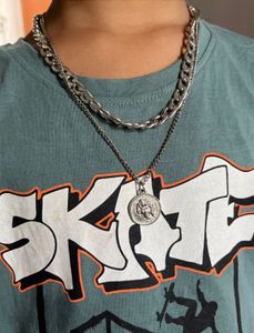 Layered Silver Chain Necklace