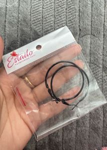 Black Hoop Earrings