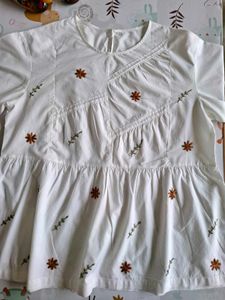 White Embroidered Dress