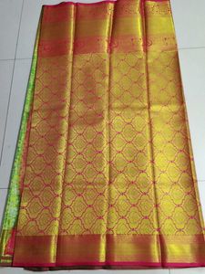Tissue Green golden Silk Saree