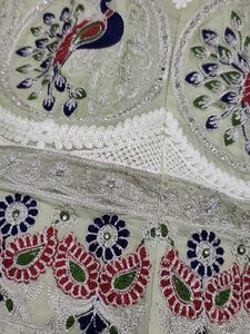 Light Green Lehenga With Beautiful Embroidery