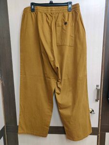 Zara Unisex Mustard Wide Leg Baggy Pants