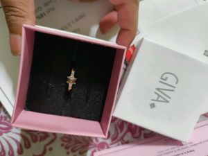 Giva Silver 925 Rose Gold Bar Of Beauty Ring