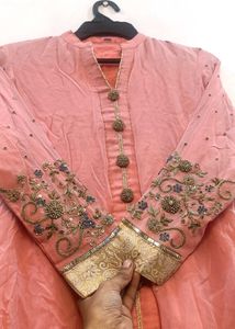 Embroidered Pink Kurta