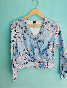 Floral Wrap Top