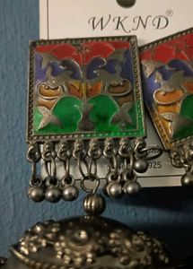 Lightweight Silver Jhumka Earrings