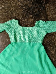 Beautiful Green Color Anarkali Kurti💚