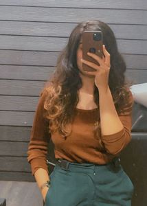 Brown Long Sleeve Top