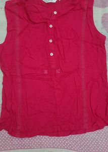 Pink Sleeveless Top