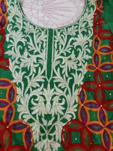 Green Embroidered Kurta
