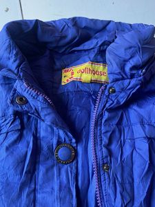 Unique Blue Knit Sleeve Jacket