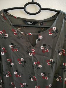 Grey Pattern Casual Dress