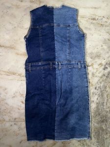 Denim Dress - Two-Tone Design