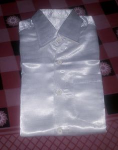 White Color Shine Satan Formal Shirt
