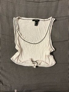 White Tie-Front Tank Top