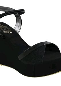 Shoetopia Black Heel Sandal