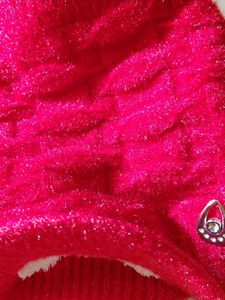 Red Winter cap medium size, Unused