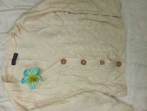 Cream Cable Knit Cardigan 🌟