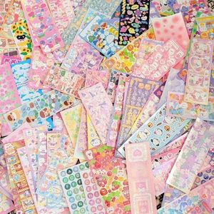 Sticker Set Random Colour Piece 4 Size Long Sheet