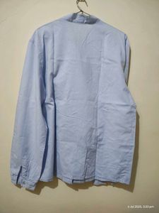 Vintage Blue Bow Blouse (36-38)
