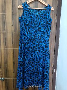 Blue Animal Print Dress