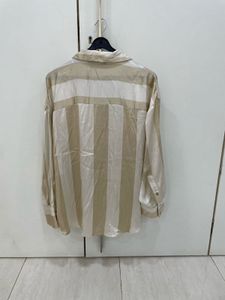 ✨Golden Hour Glam! 🤩Silky Viscose Striped Blouse