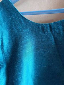 Embroidered A-Line Dress With Chudi Pant