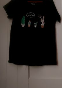DNMX BLACK WOMEN CREWNECK T-SHIRT