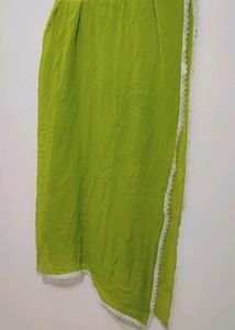 Green Dupatta White Lace
