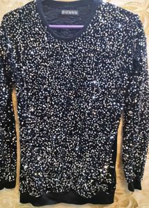 Combo Of Sequin Sparkle Shirt And ChikankariShirt