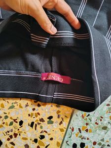 Korean Striped Black Pants