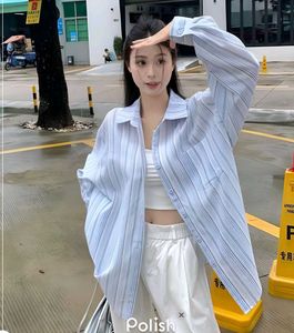 New With Tag Korean Striped Oversized Shirt