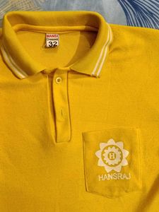 Yellow Polo Shirt with Logo