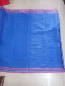New Blue Pure Cotton Saree..