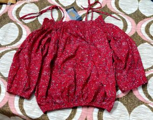 Rare Red Bardot Top