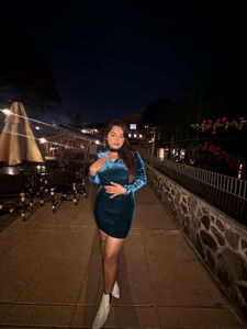 Emerald Green Velvet Mini Dress