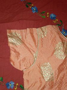 Ethnic dress with net dupatta