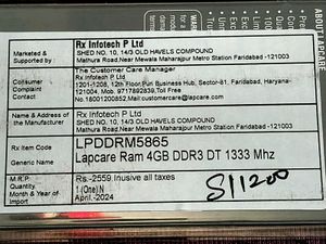 4GB DDR3 DT PC3 1333 RAM New with tag