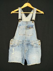 Blue Denim Dungree Shorts (Women's)