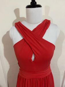 Elegant coral Maxi Dress